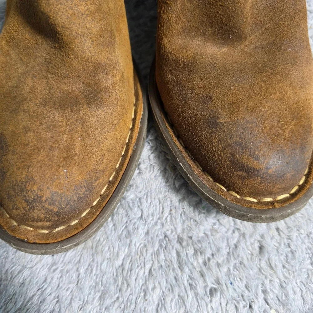 BORN‎ Alana Rustic Distressed Suede Ankle Western Booties Boots Women  7M
